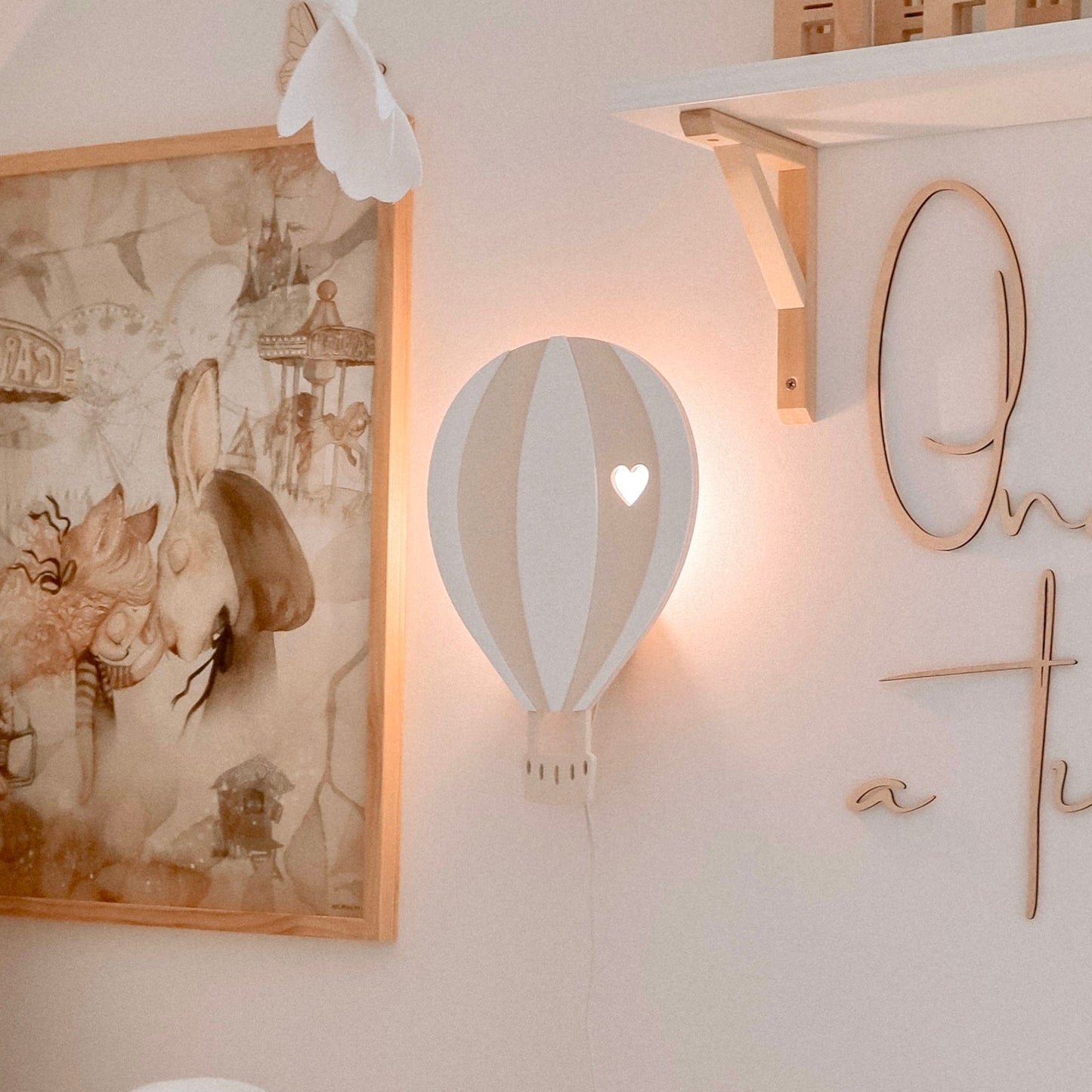 Hot Air Balloon Nursery Wall Lamp