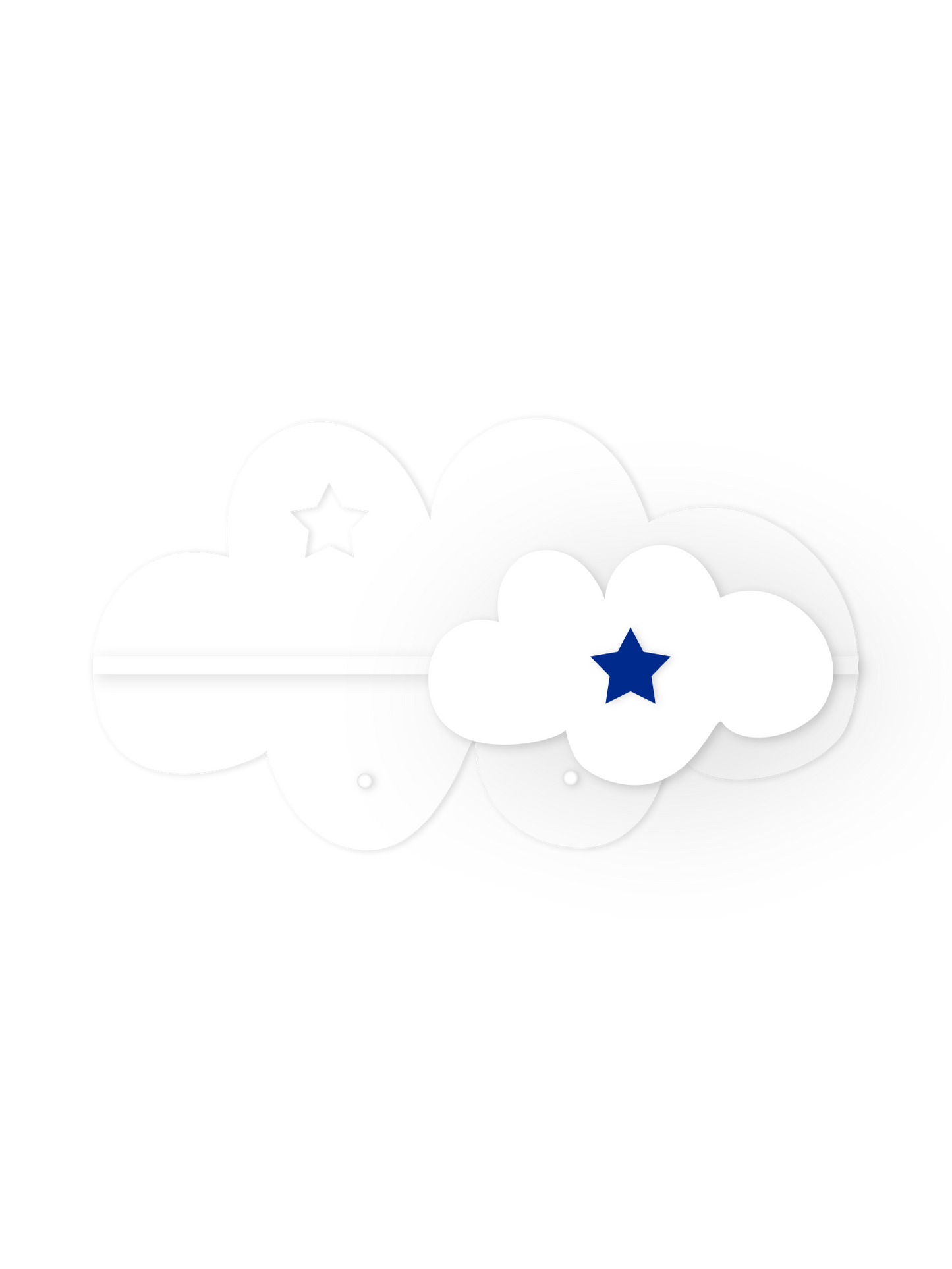 Mini-Wolkenwandregal – Kinderzimmerdeko