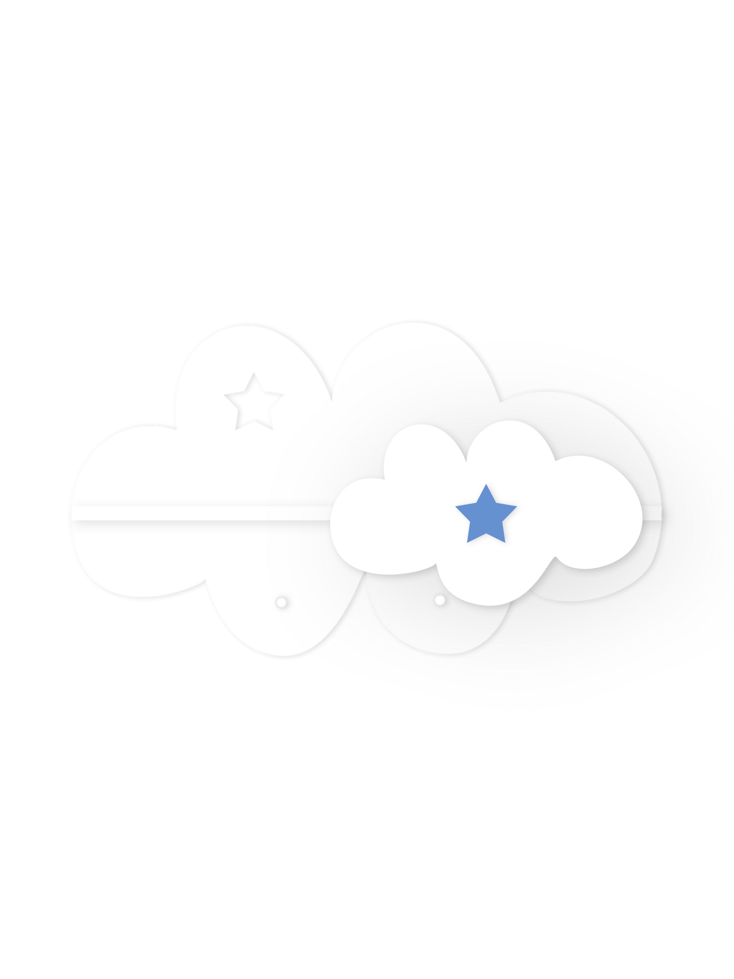 Mini-Wolkenwandregal – Kinderzimmerdeko