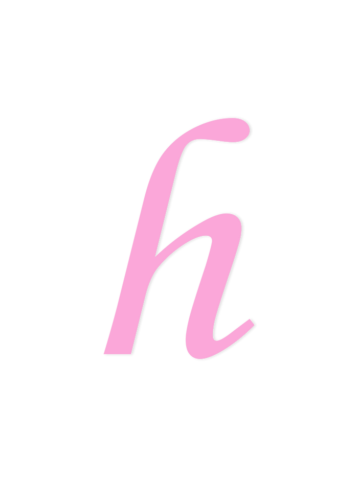 Wooden Letter h – Nursery Wall Letter