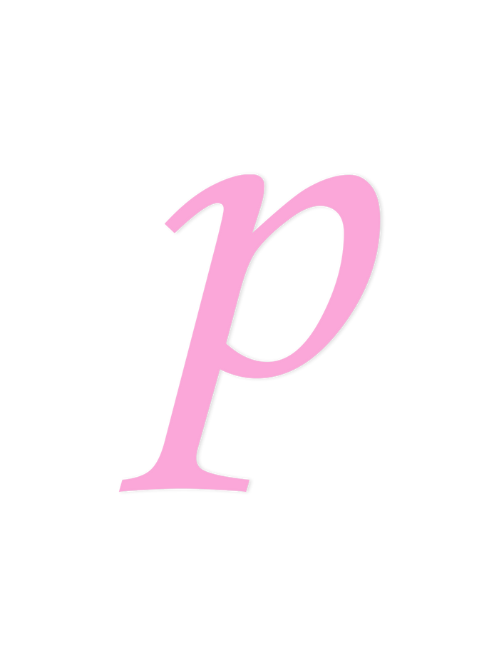 Wooden Letter p – Nursery Wall Letter