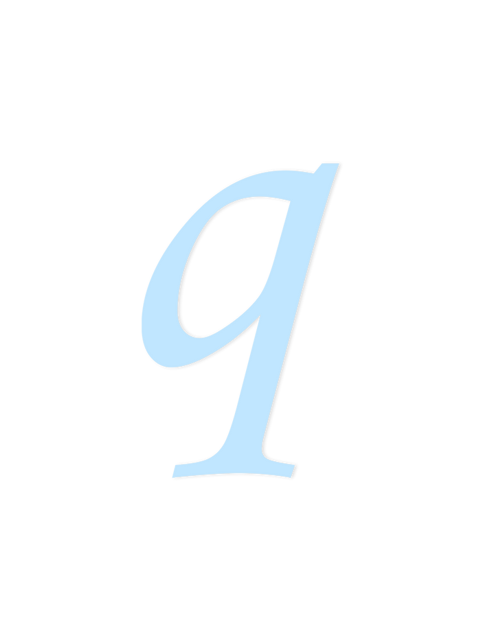 Wooden Letter q – Nursery Wall Letter