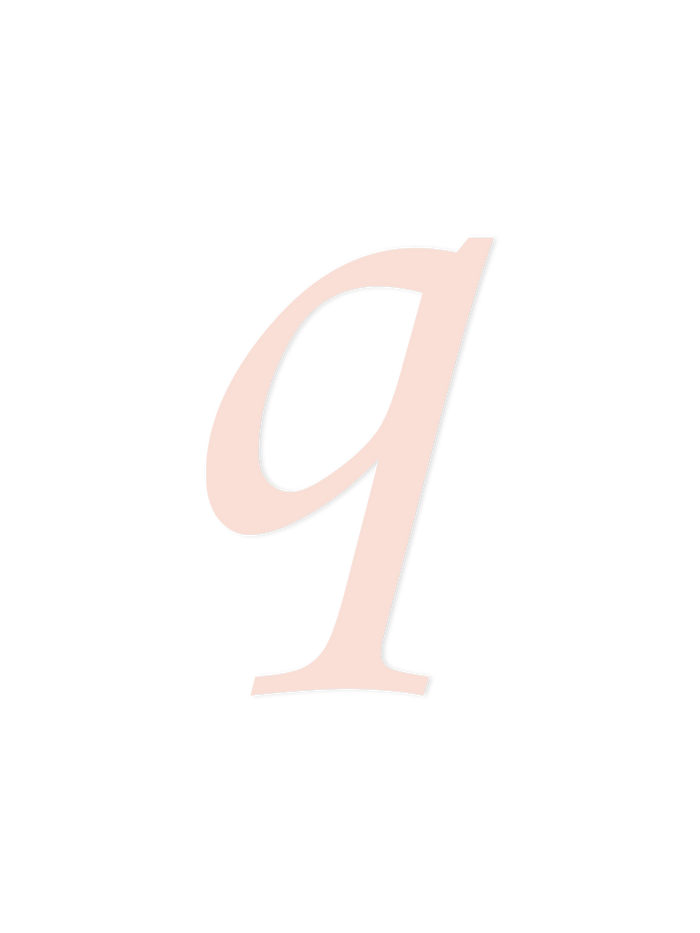 Wooden Letter q – Nursery Wall Letter