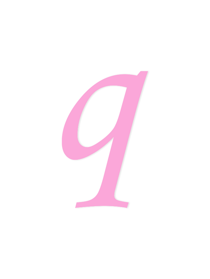 Wooden Letter q – Nursery Wall Letter