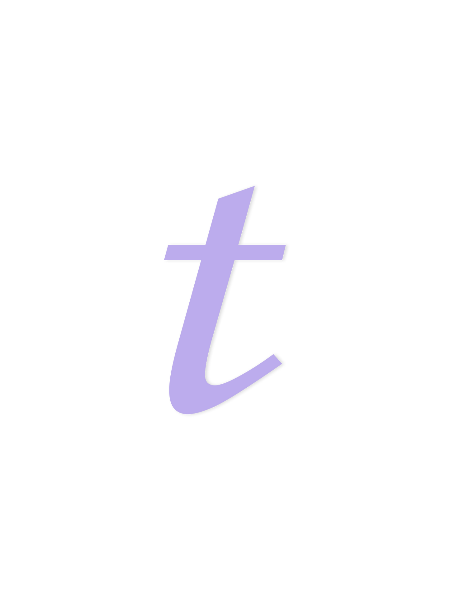 Wooden Letter t – Nursery Wall Letter
