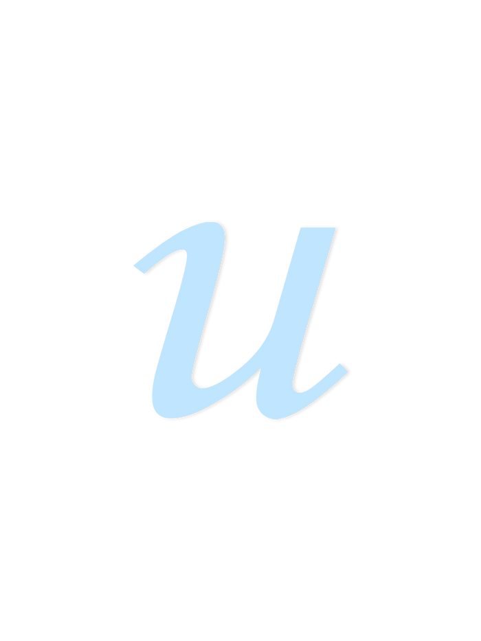 Wooden Letter u – Nursery Wall Letter