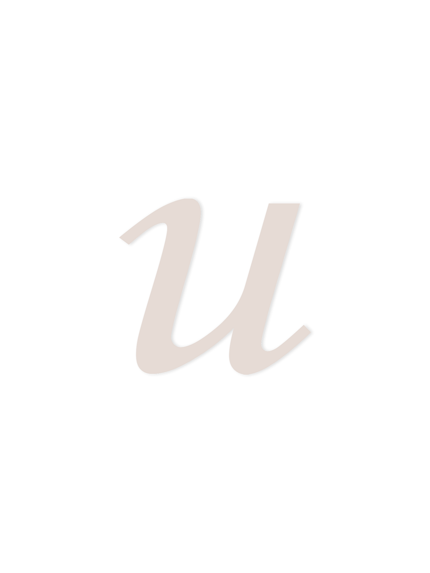Wooden Letter u – Nursery Wall Letter