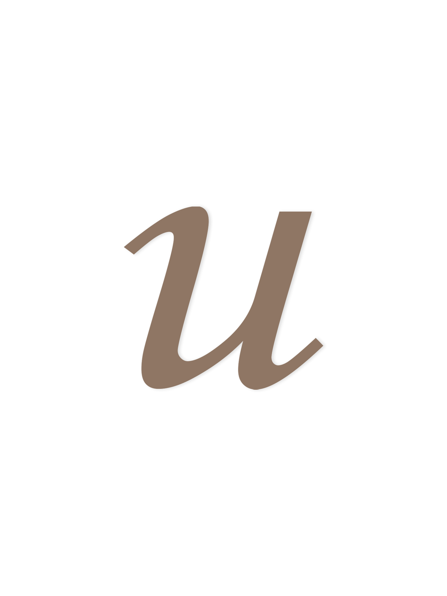 Wooden Letter u – Nursery Wall Letter