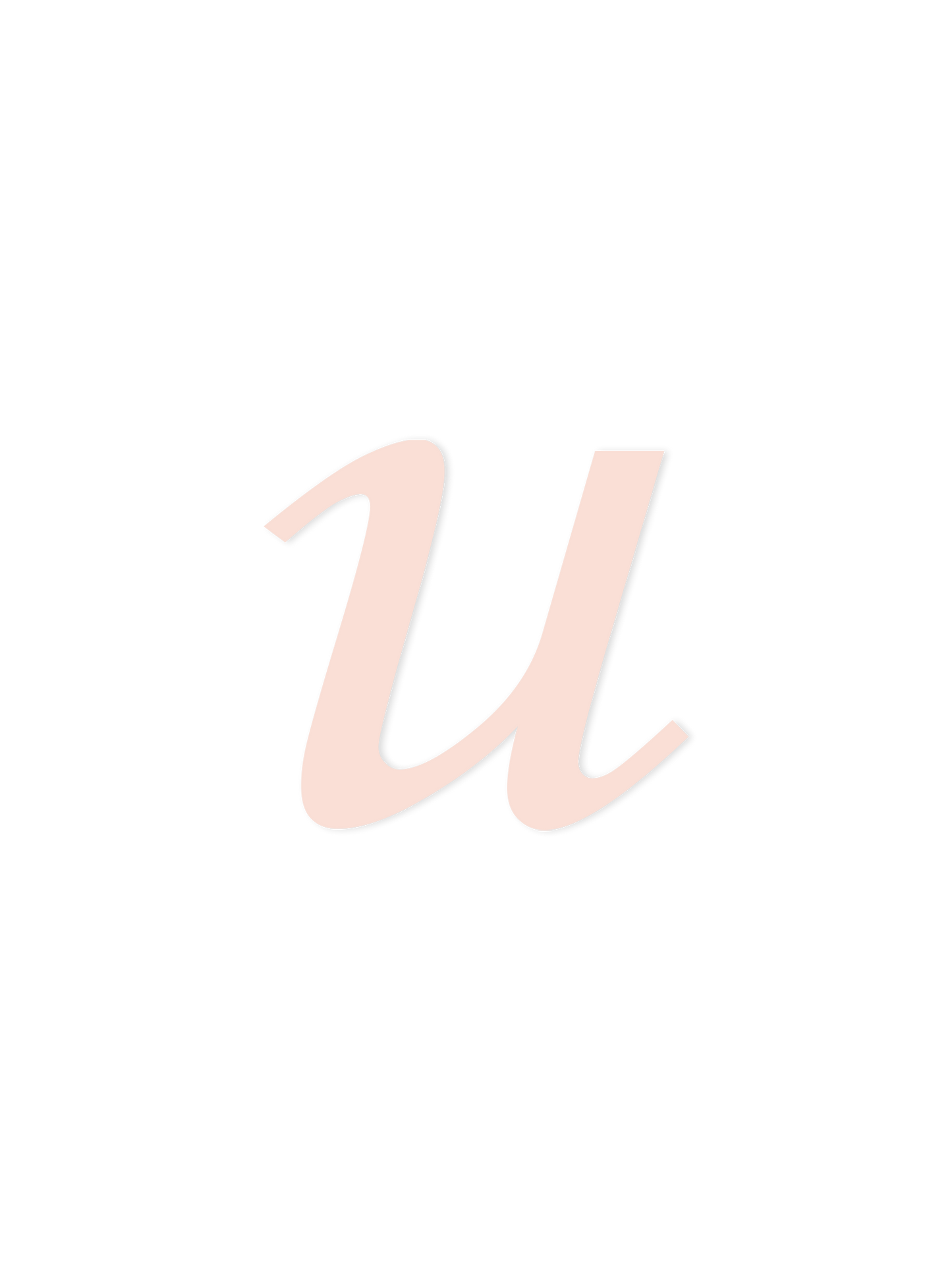 Wooden Letter u – Nursery Wall Letter