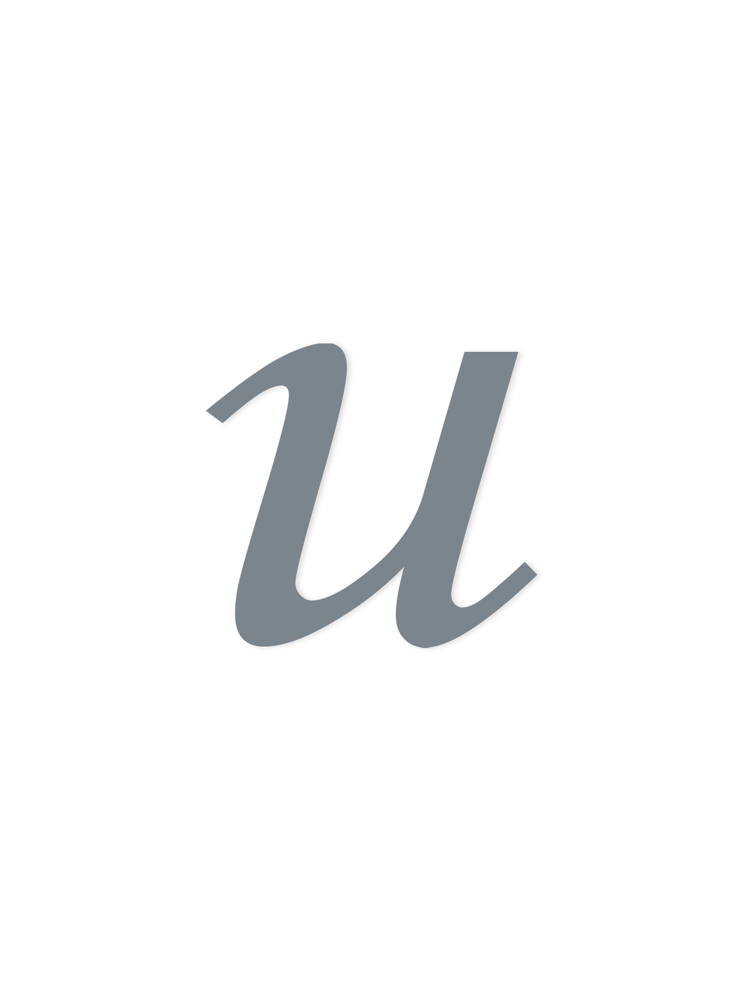 Wooden Letter u – Nursery Wall Letter