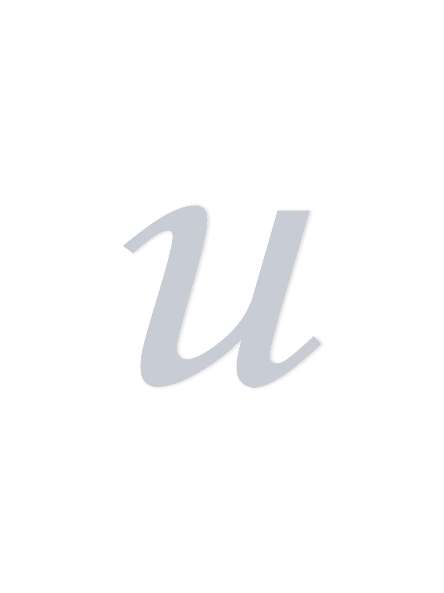 Wooden Letter u – Nursery Wall Letter