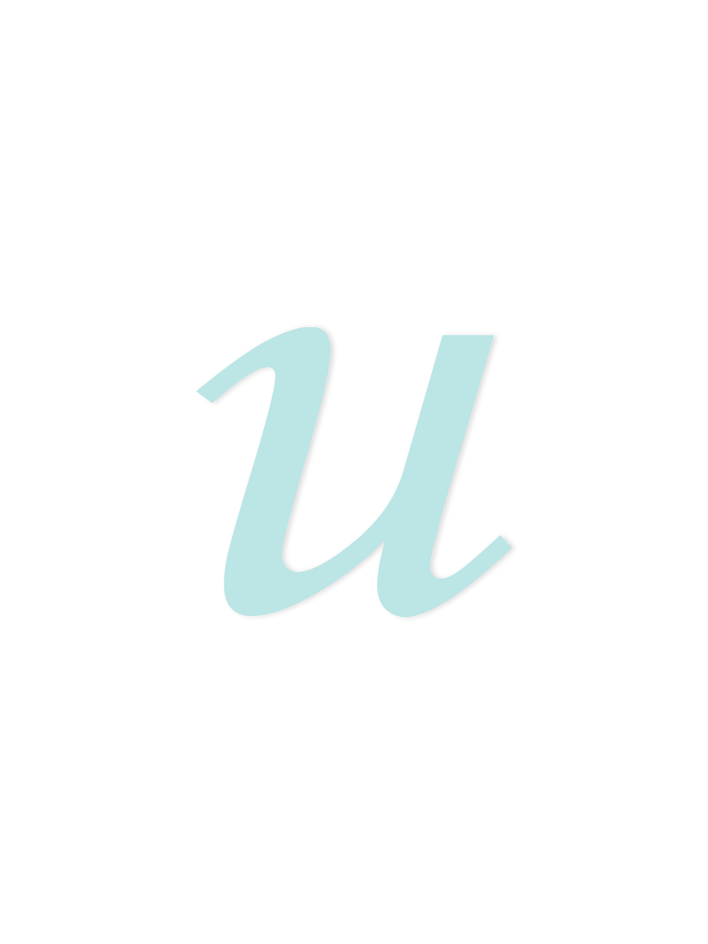 Wooden Letter u – Nursery Wall Letter