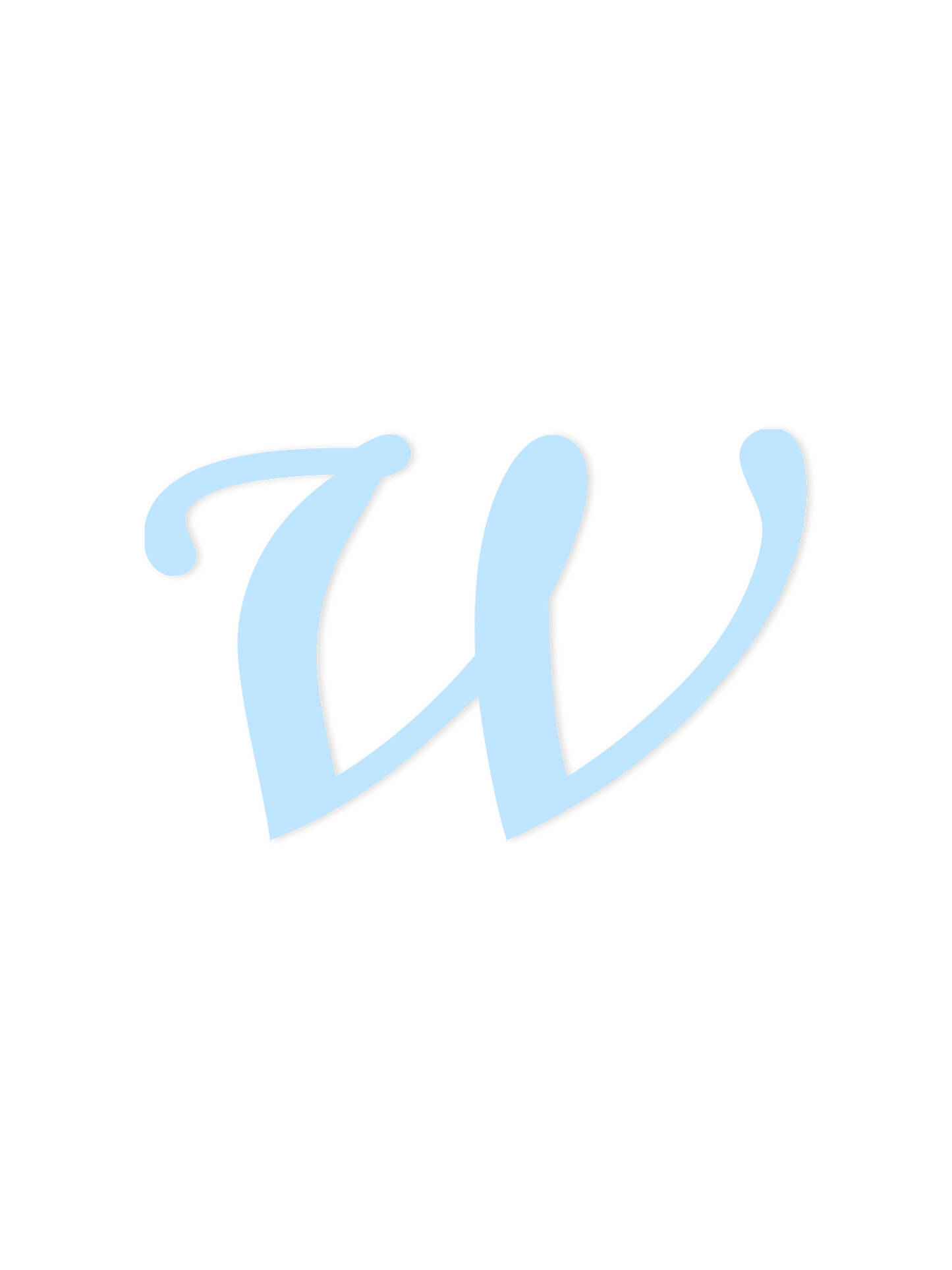 Wooden Letter w – Nursery Wall Letter
