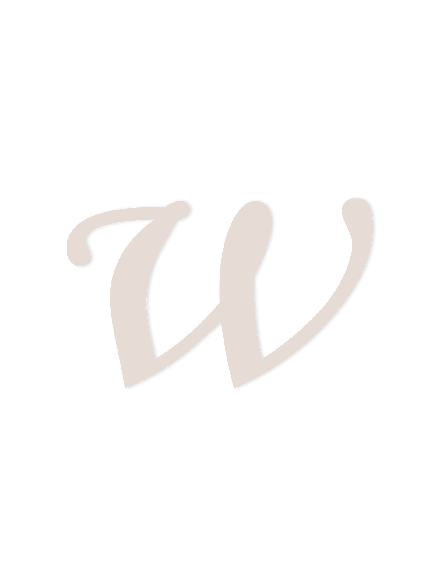 Wooden Letter w – Nursery Wall Letter