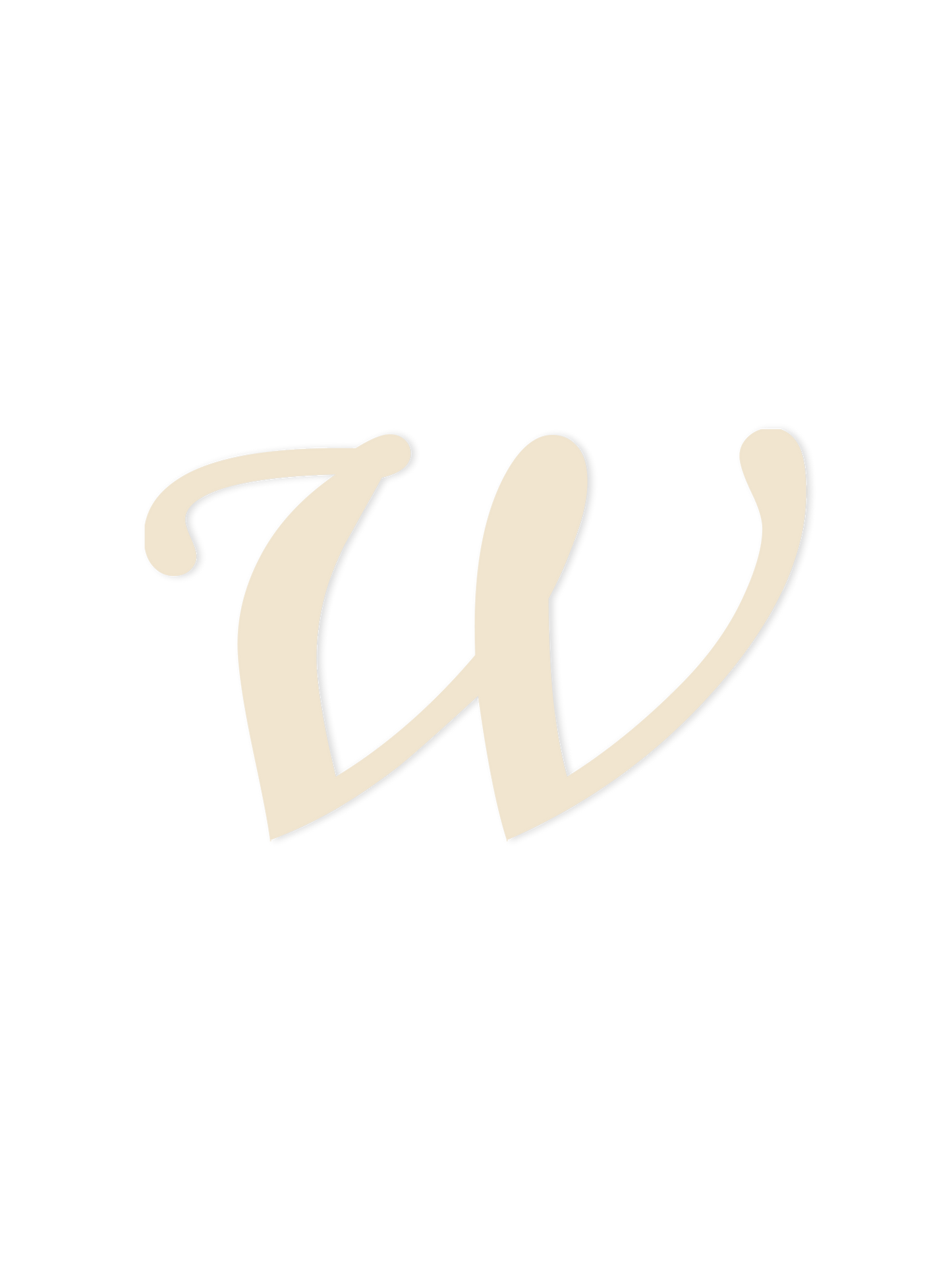Wooden Letter w – Nursery Wall Letter